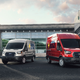 A Ford E-Transit panel van, cargo van and extended wheelbase model